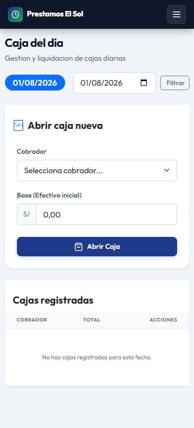 Caja del día en el celular